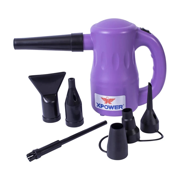 XPOWER B-53 Airrow Pro Multipurpose Home Pet Dryer, Duster, Air Pump, Blower - Purple