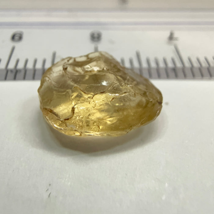 Yellow Tourmaline Crystal, 3.35ct, VVS-IF, Tanzania, Untreated Unheated. Flattish shape