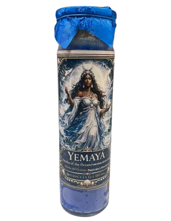 Yemayá Candle · Veladora de Yemayá – Protection, Peace, Emotional Healing & Abundance