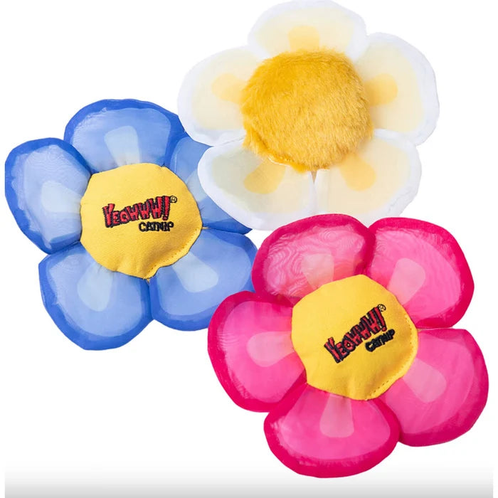 Yeowww! Catnip Daisy's Flower Tops Cat Toy White