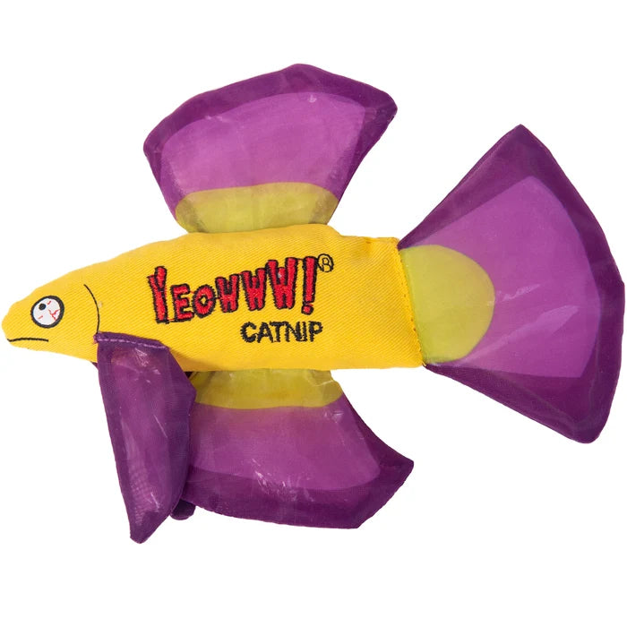 Yeowww! Mo Betta Fish Cat Toy Purple