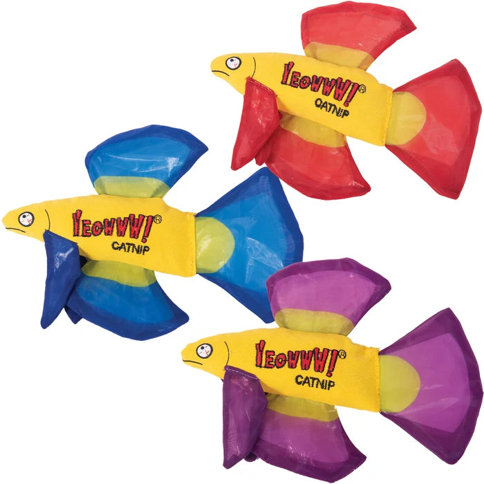 Yeowww! Mo Betta Fish Cat Toy Purple