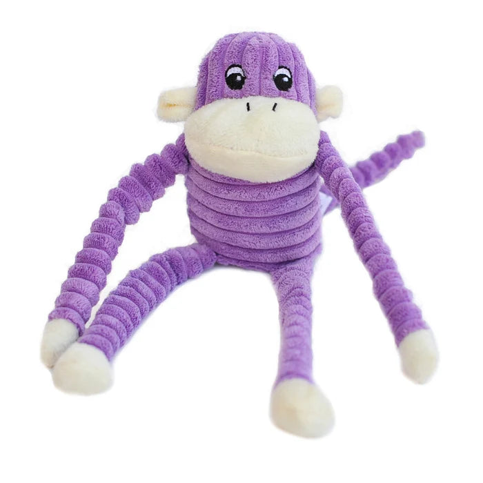ZippyPaws Spencer Crinkle Monkey Purple Small