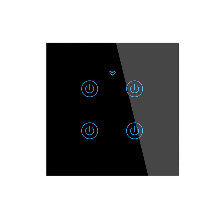 ZS-TYC3-SFM-41W-B, WiFi Smart Switch, 4 Gang, Black