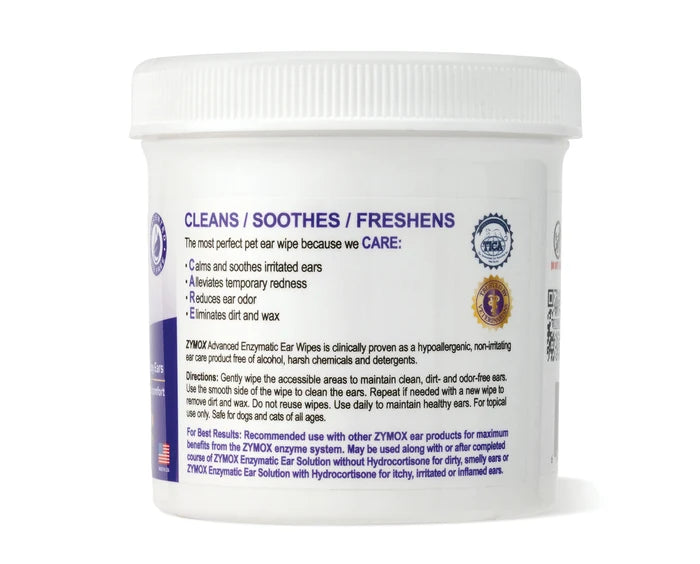 Zymox Advanced Enzymatic Ear Wipes - 6 oz. Jar (100ct)