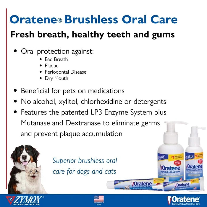 Zymox Oratene Brushless Toothpaste Gel 2.5oz